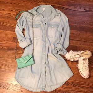 Denim shirt dress